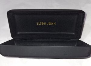 Elton John Eyeglass Hardcase Black Gold Star Eyeglass Velvet Lining